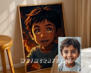 F6_10c_mockup Magical Custom Anime Portrait from Photo | Personalized Digital Anime Drawing