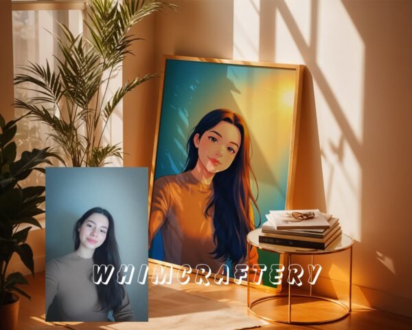 F7_2c_mockup Inspired Custom Anime Portrait from Photo | Personalized Digital Anime Drawing