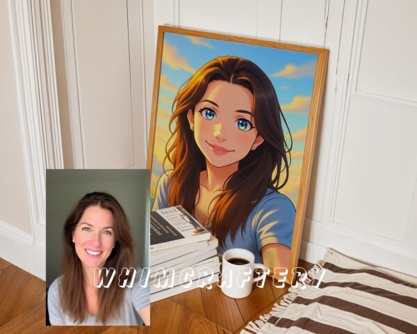 F7_4c_mockup Inspired Custom Anime Portrait from Photo | Personalized Digital Anime Drawing