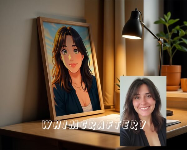 F7_6c_mockup Inspired Custom Anime Portrait from Photo | Personalized Digital Anime Drawing