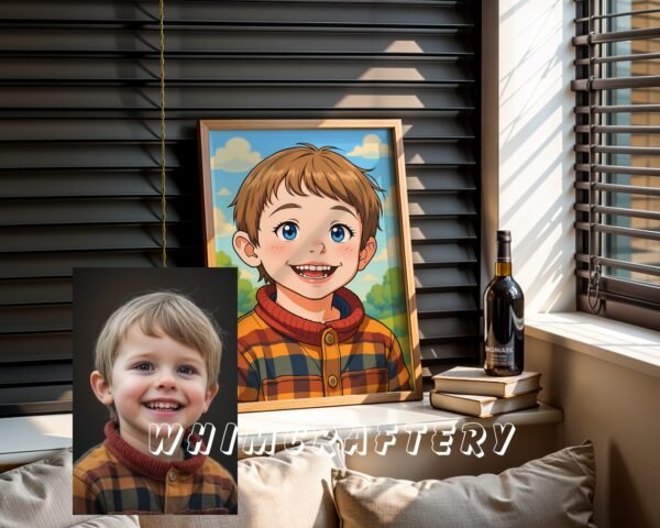 F8_6c_mockup Pastel Custom Anime Portrait from Photo | Personalized Digital Anime Drawing