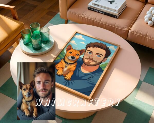 F8_7c_mockup Pastel Custom Anime Portrait from Photo | Personalized Digital Anime Drawing