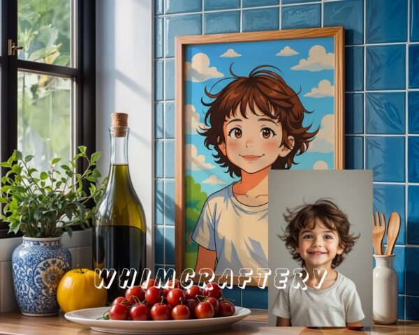 F8_9c_mockup Pastel Custom Anime Portrait from Photo | Personalized Digital Anime Drawing