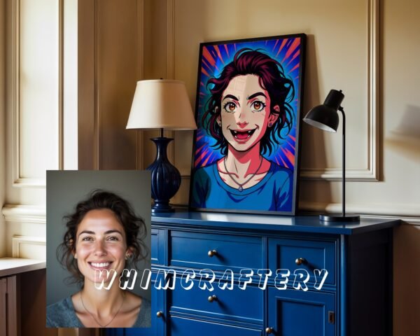 F9_3c_mockup Quirky Custom Anime Portrait from Photo | Personalized Digital Anime Drawing